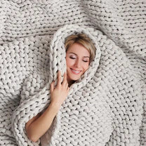 Chunky Knit Blanket – Handwoven, Soft & Cozy Merino Wool Throw