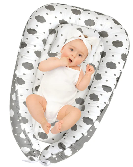 Baby Nest, Baby Lounger, Baby bed for Infant & Newborn Babies, 100% cotton - Cuteably