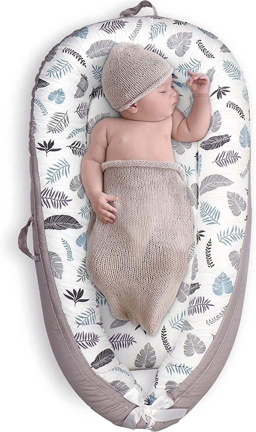 Baby Nest, Baby Lounger, Baby bed for Infant & Newborn Babies, 100% cotton - Cuteably