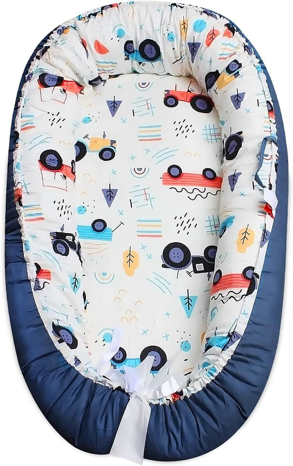 Baby Nest, Baby Lounger, Baby bed for Infant & Newborn Babies, 100% cotton - Cuteably
