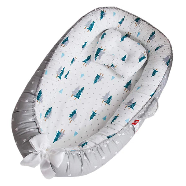 Baby Nest, Baby Lounger, Baby bed for Infant & Newborn Babies, 100% cotton - Cuteably