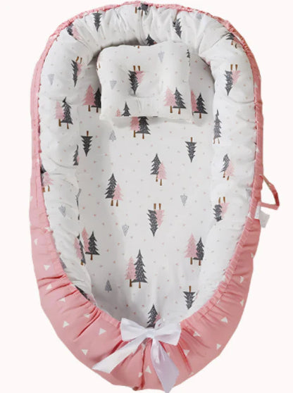 Baby Nest, Baby Lounger, Baby bed for Infant & Newborn Babies, 100% cotton - Cuteably