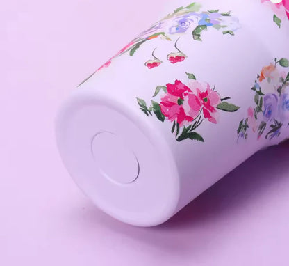 Love Shack Series – 40oz Floral Insulated Tumbler with Handle & Straw By Trento